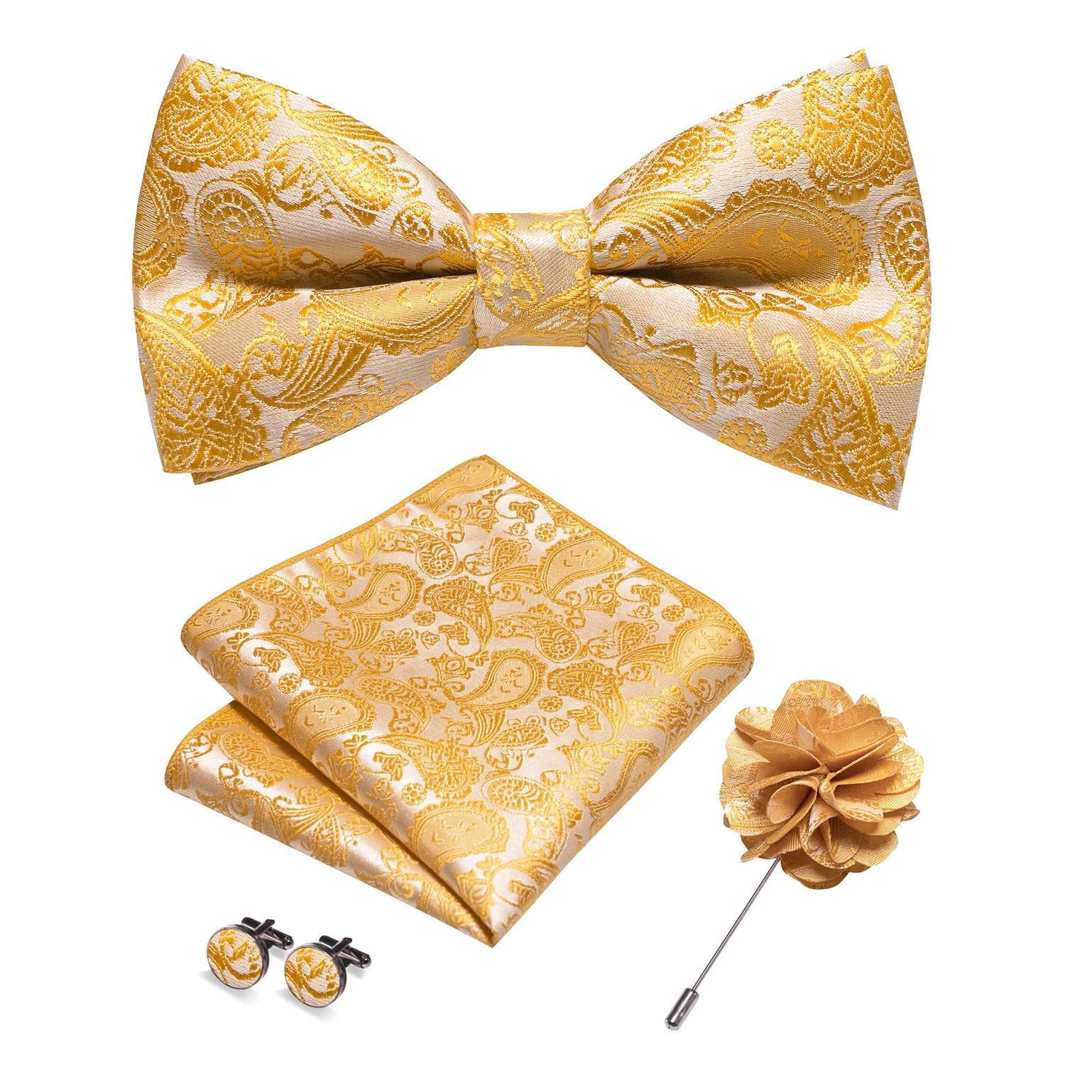 Paisley Jacquard Bow Tie 4pc Set 0020 Bazaare Mart Paisley Jacquard Bow Tie 4pc Set