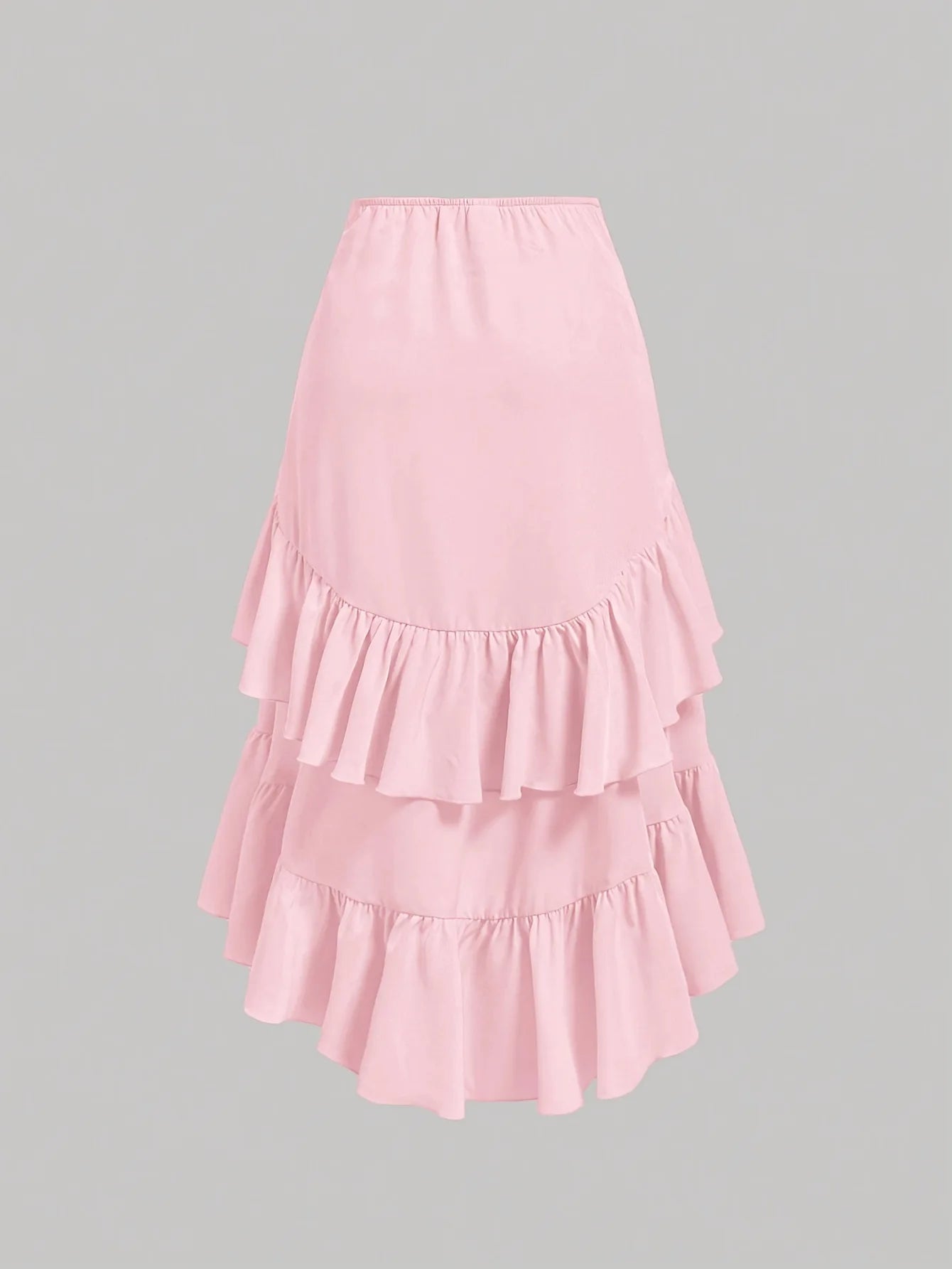Sinched Ruffled Tiered Layered Skirt Bazaare Mart Wrap Sinched Ruffled Skirt