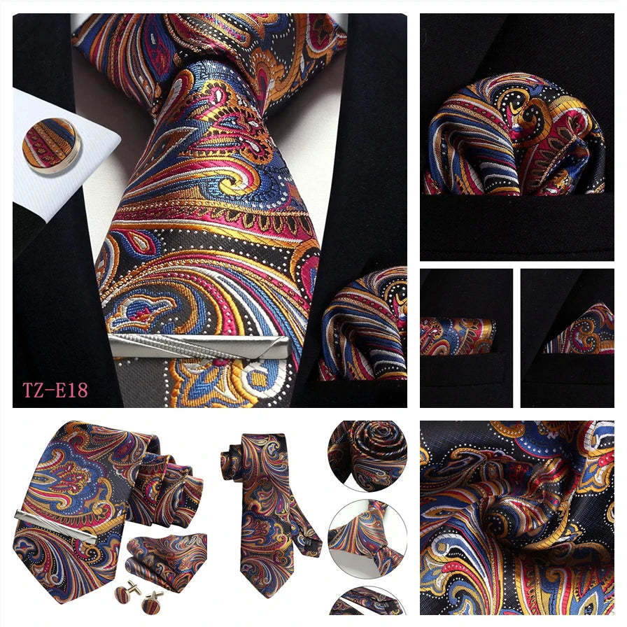 Silk Paisley 4pc Necktie Set