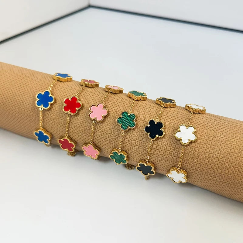 Stainless Steel Clover Bracelets