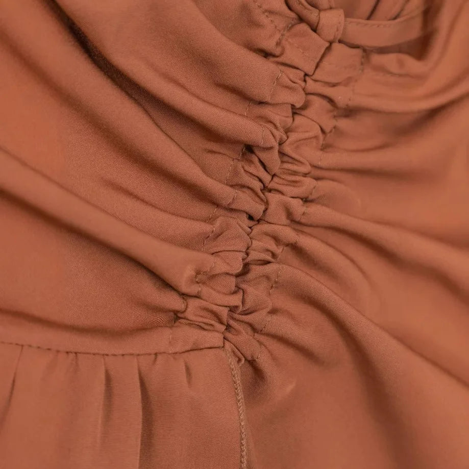 Sinched Ruffled Tiered Layered Skirt Bazaare Mart Wrap Sinched Ruffled Skirt