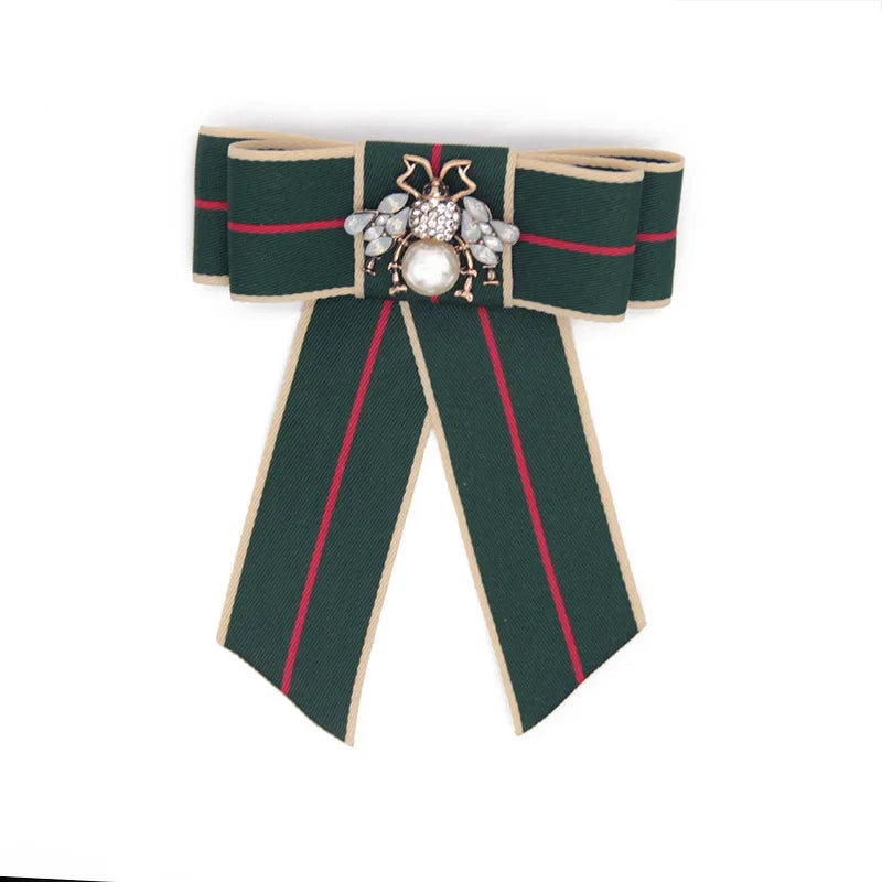 Ladies Fancy Stripe Double Bowtie Bazaare Mart Lady's Bowtie