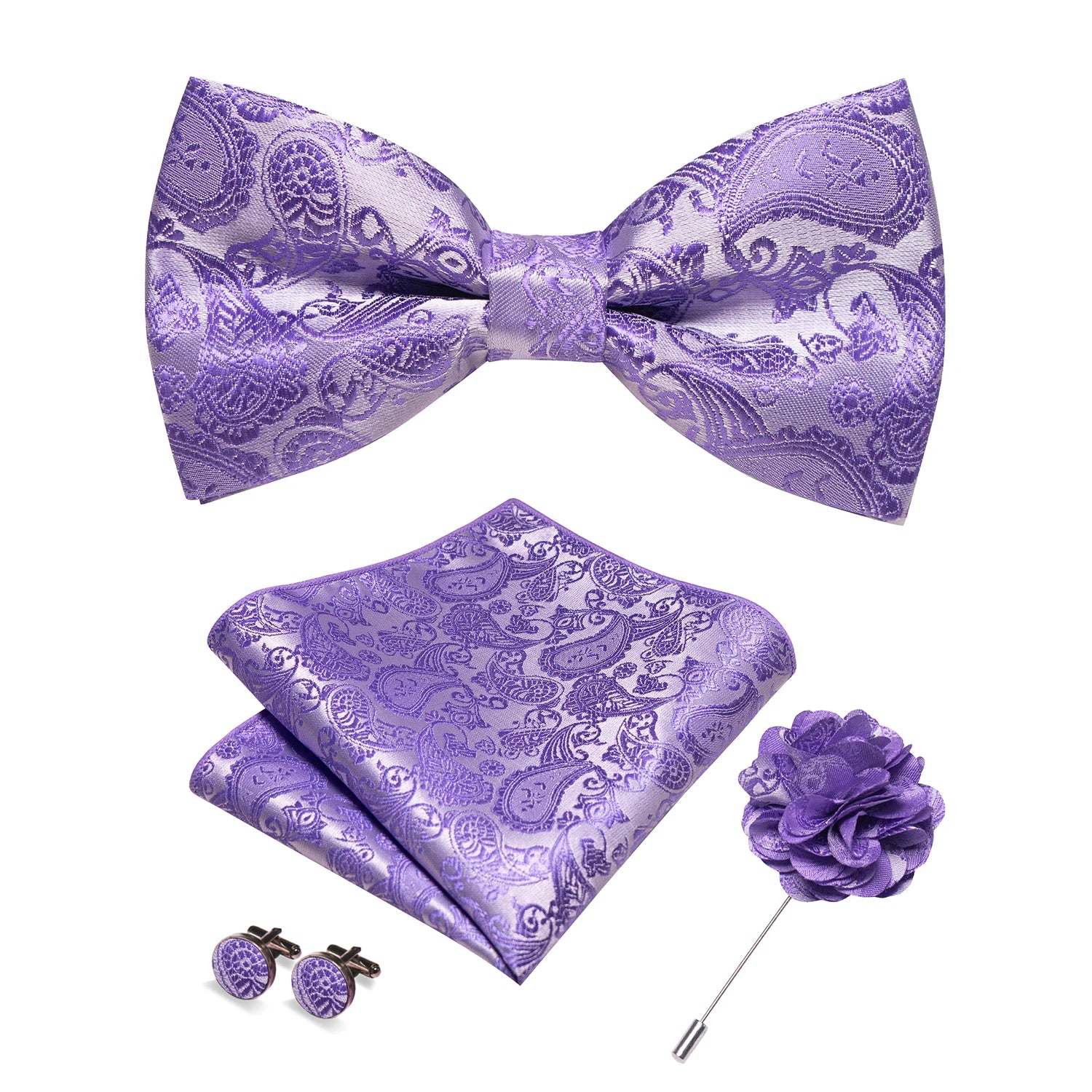 Paisley Jacquard Bow Tie 4pc Set 0006 Bazaare Mart Paisley Jacquard Bow Tie 4pc Set