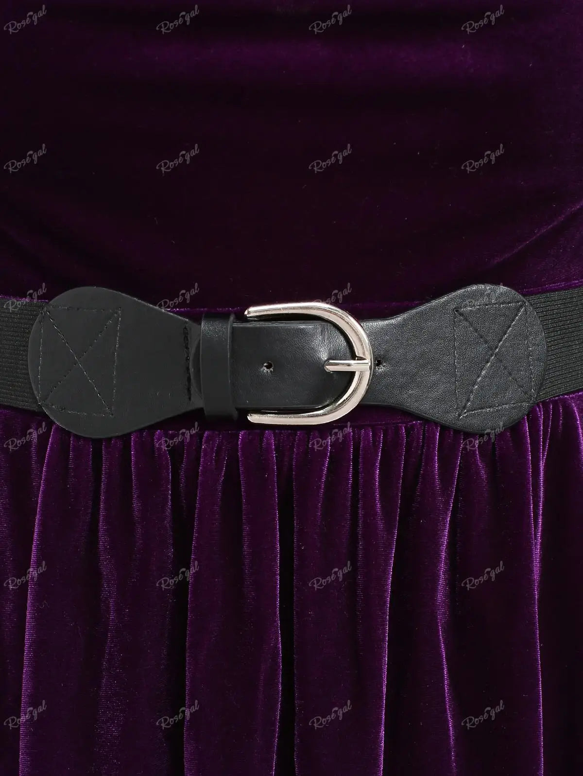 Purple Velvet Gothic Belted Blouse Bazaare Mart Purple Gothic Blouse