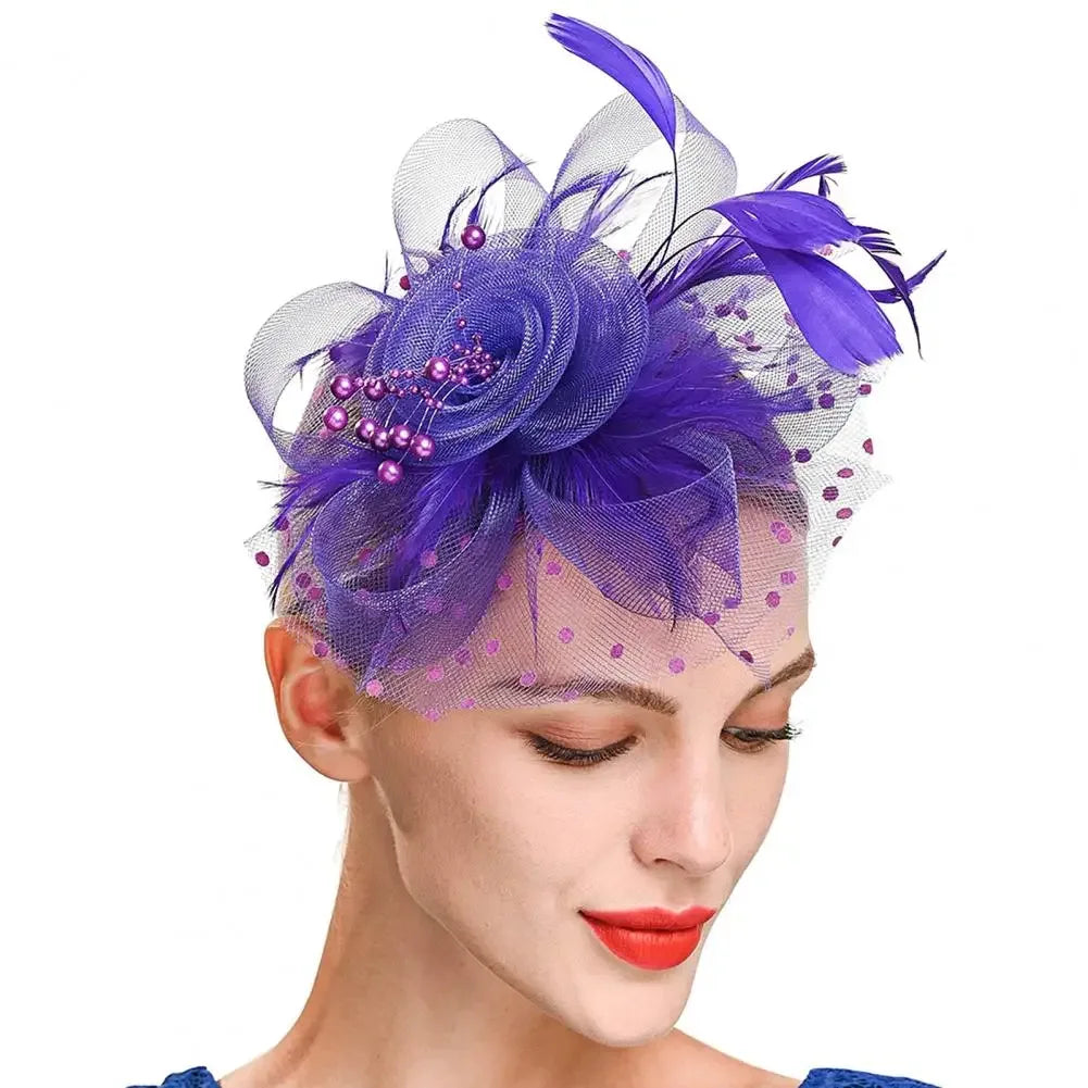 Mesh Dot Fascinator Hat