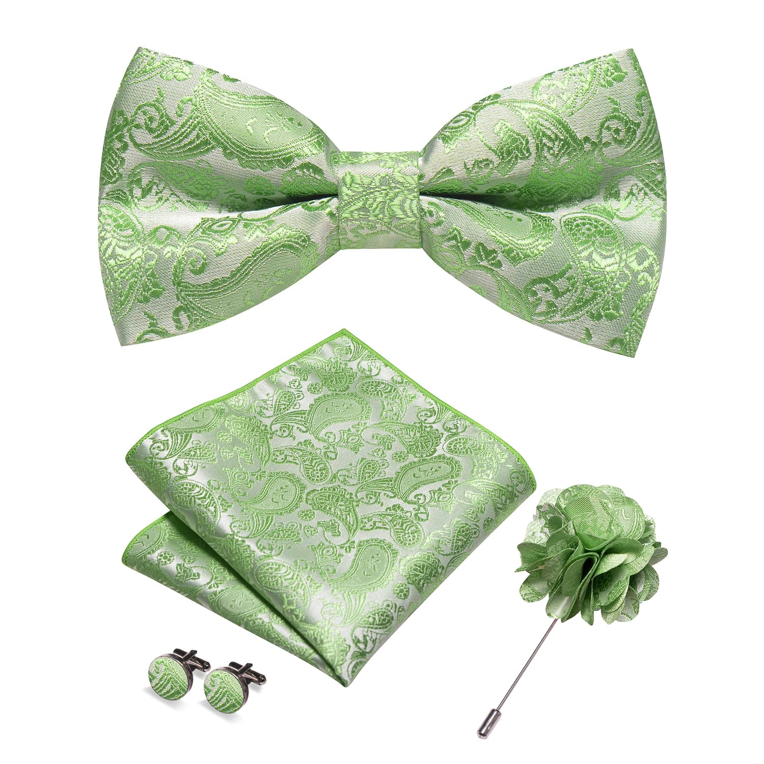 Paisley Jacquard Bow Tie 4pc Set 0030 Bazaare Mart Paisley Jacquard Bow Tie 4pc Set