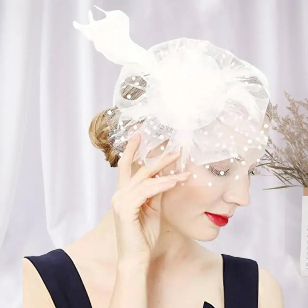 Mesh Dot Fascinator Hat - Bazaare Mart