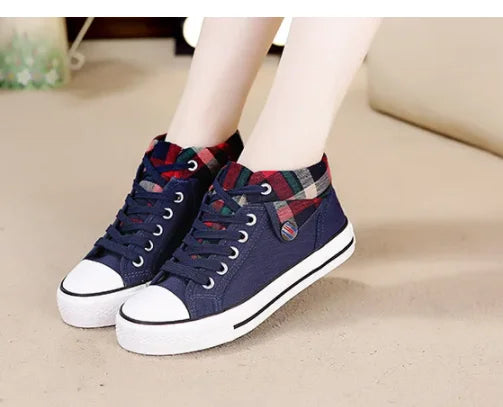 Plaid Low Top Sneakers