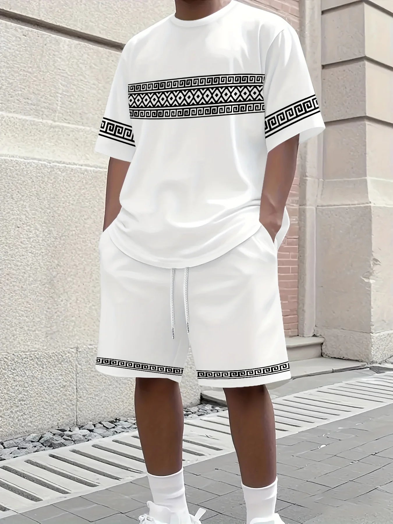 Men's T-Shirt and Shorts Set MBTZ25122420LN3 Bazaare Mart Shorts Set