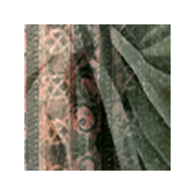 Dark Green Floral Print Twisted Top & Solid Wide Leg Pants Set