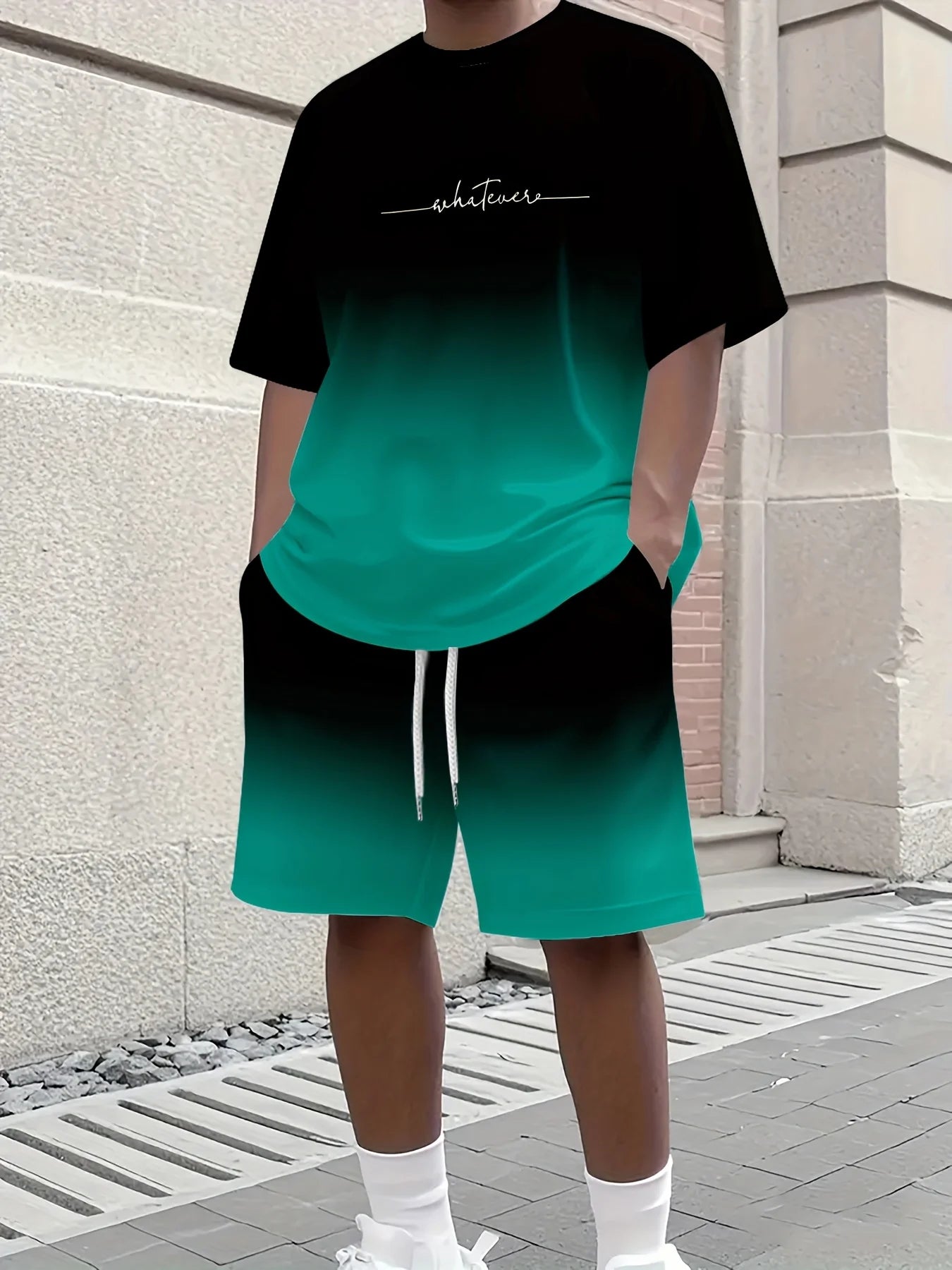 Men's T-Shirt and Shorts Set MBTZ25122420LN6 Bazaare Mart Shorts Set