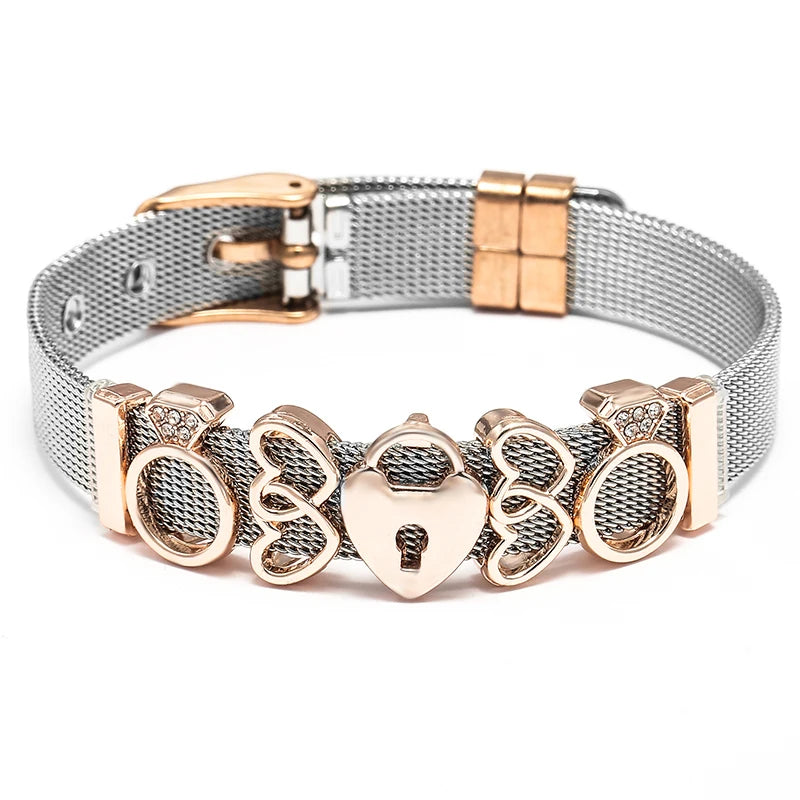 Nautical Stainless Steel Mesh Bracelet