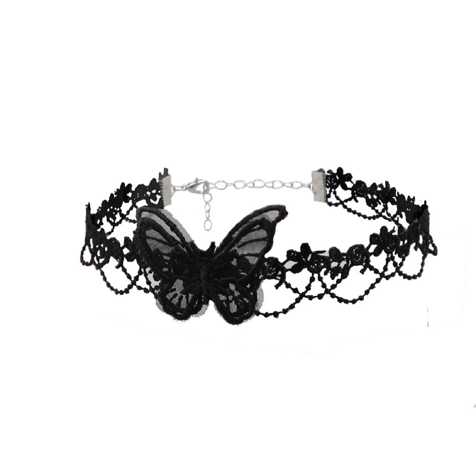 Neo-Gothic Black Lace Choker NXLS12 Bazaare Mart Black Lace Choker