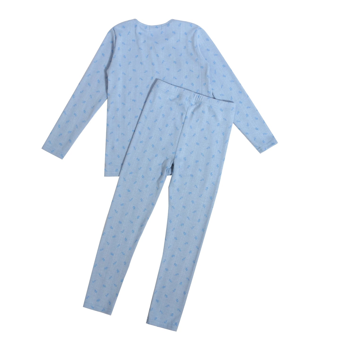 Children's Knit Unisex PJs with Blanket - Pink/Blue