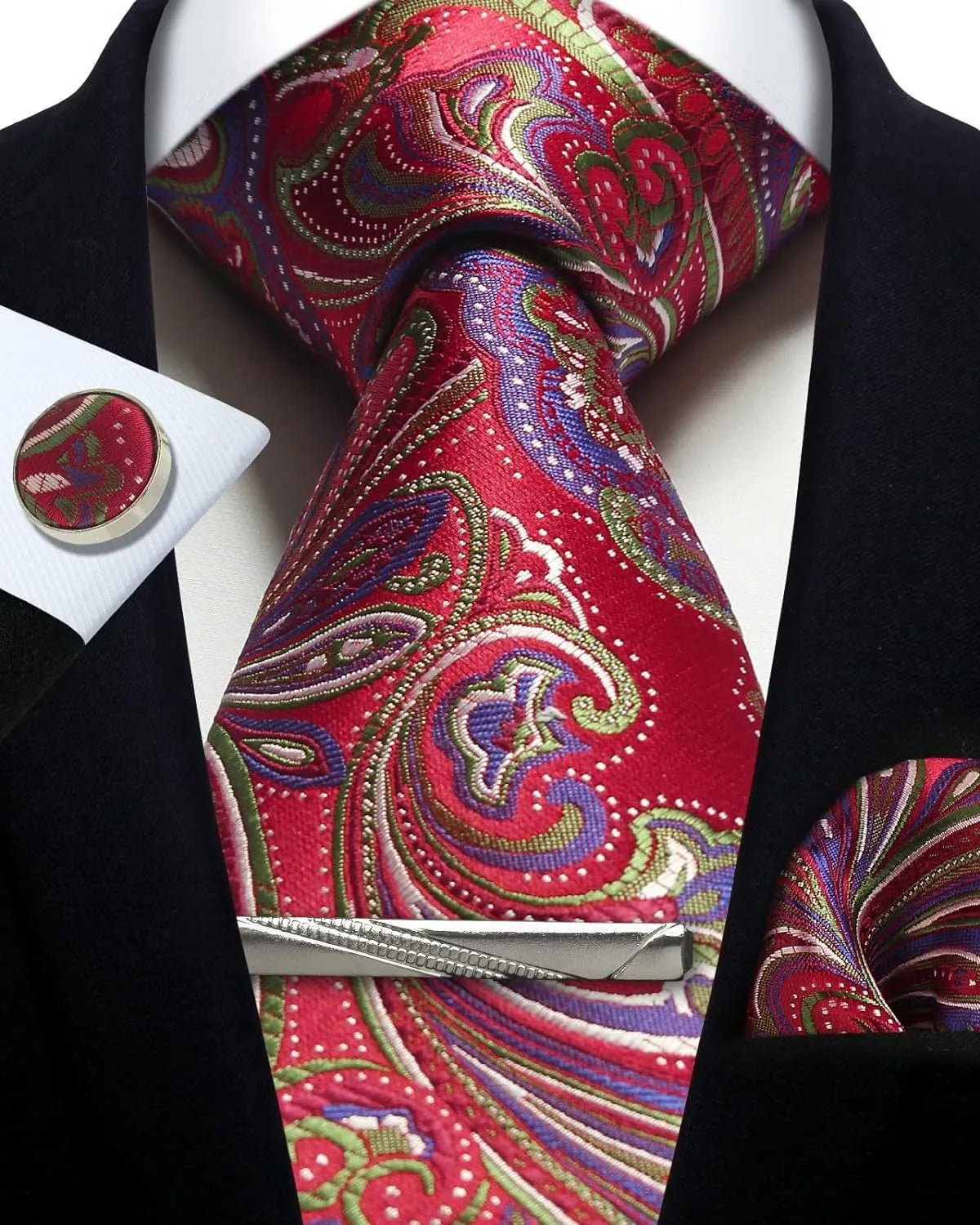 Silk Paisley 4pc Necktie Set