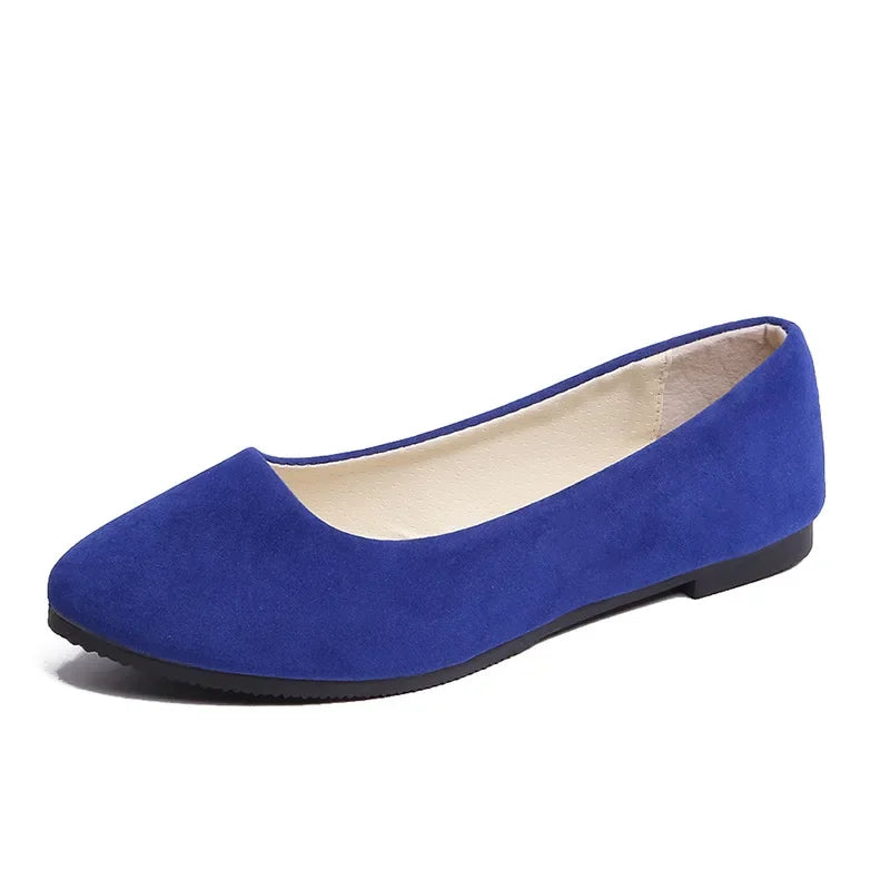 Suede Flat Slip Ons