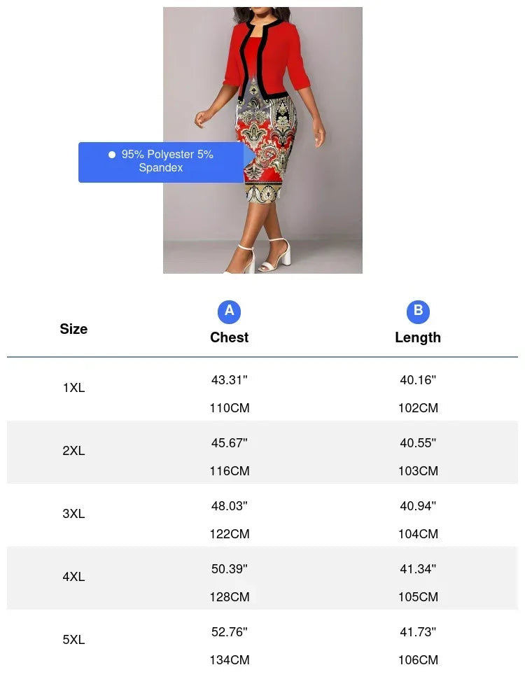 Red Paisley Color Block Jacket Dress Bazaare Mart Colorblock Office Dress