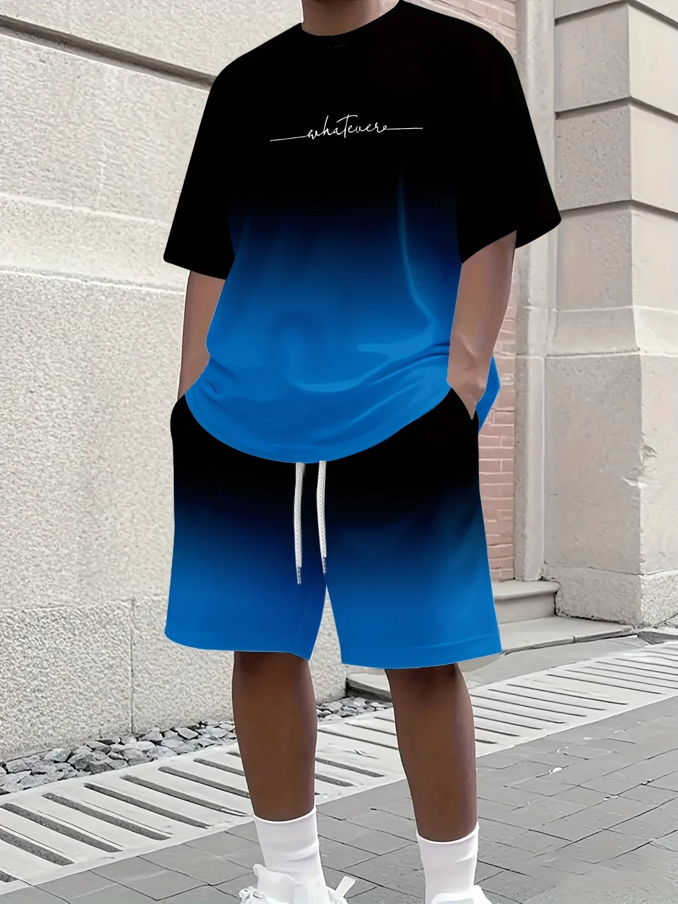 Men's T-Shirt and Shorts Set MBTZ25122420LN7 Bazaare Mart Shorts Set
