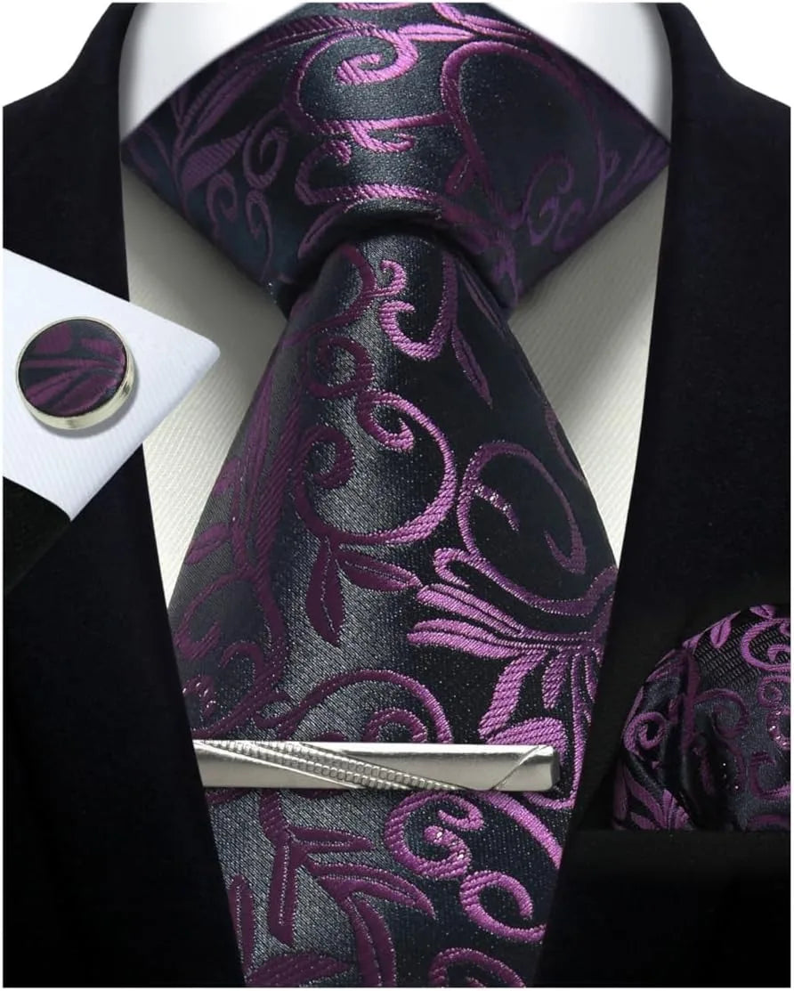 Silk Paisley 4pc Necktie Set