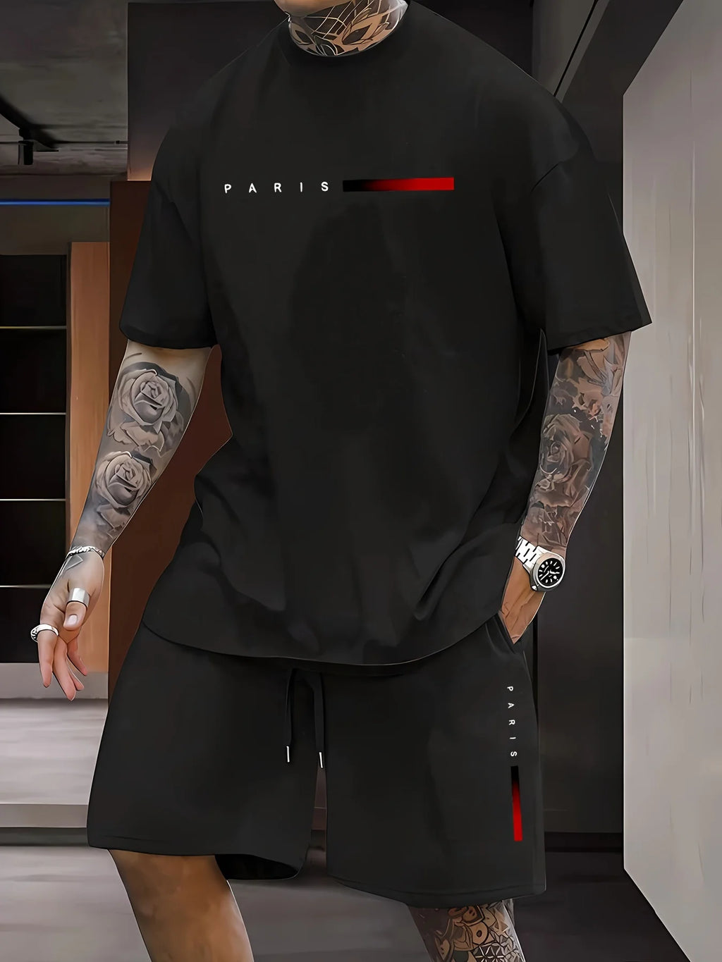 Men's T-Shirt and Shorts Set Bazaare Mart Shorts Set