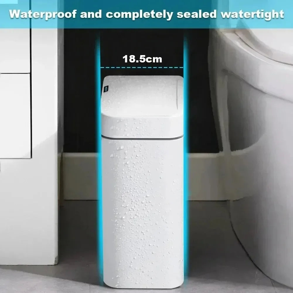 15L Smart Auto Bathroom Trash Can
