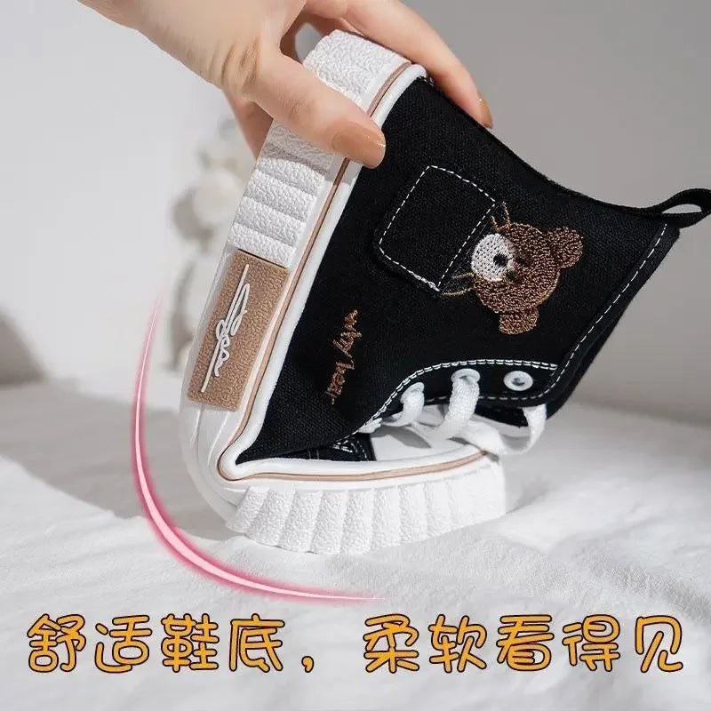 Cute Bear High Top Sneakers
