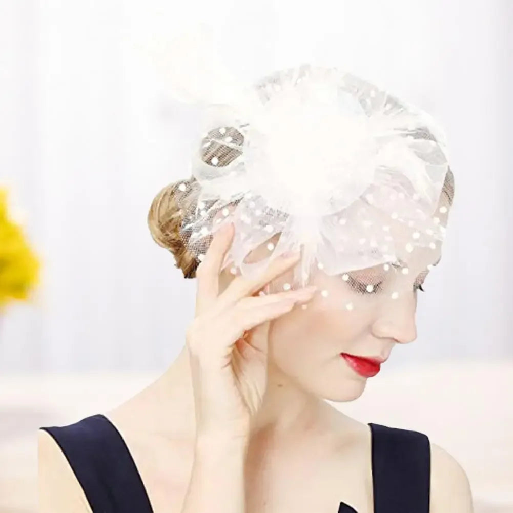 Mesh Dot Fascinator Hat - Bazaare Mart