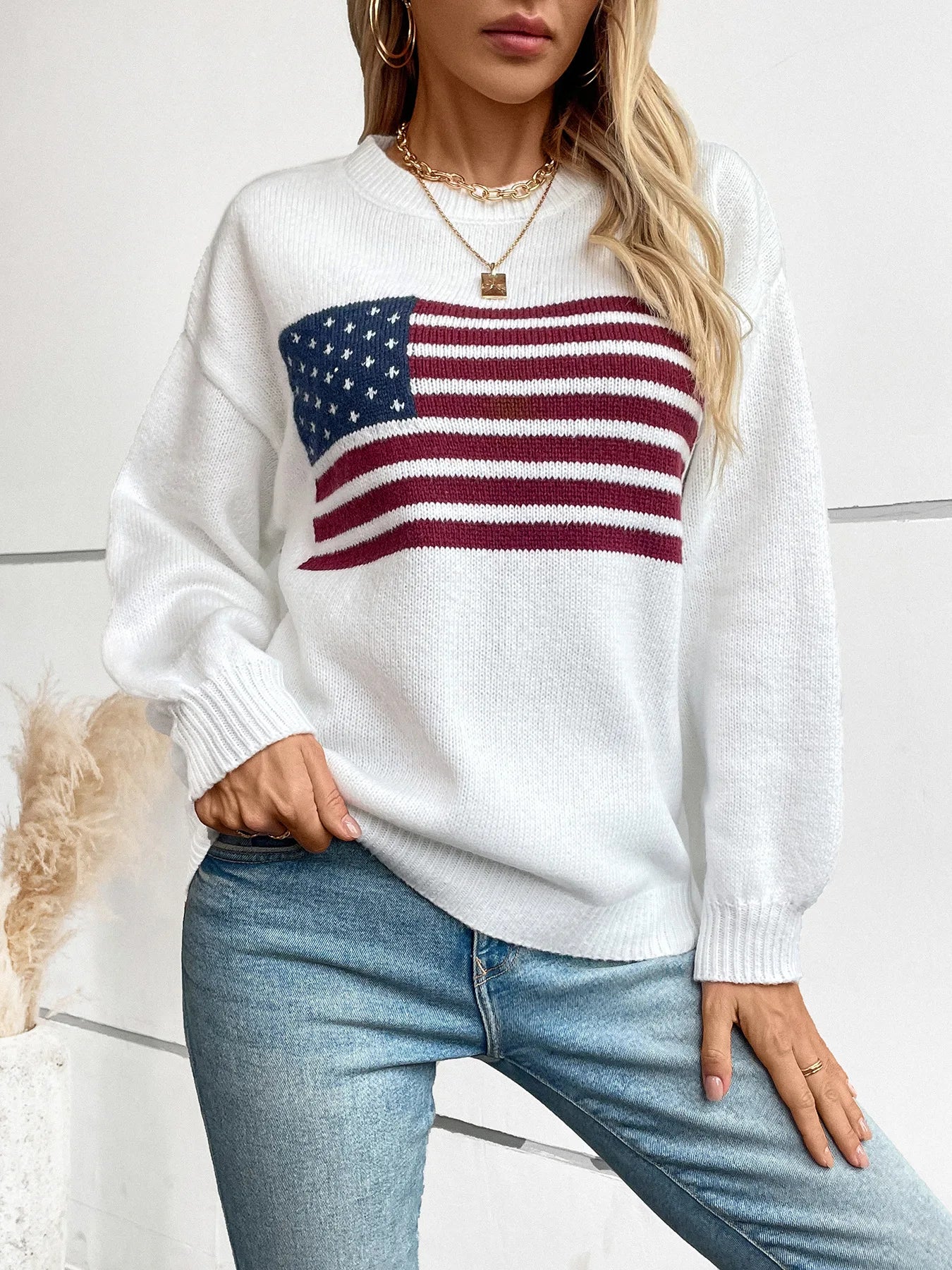 American Flag Sweater