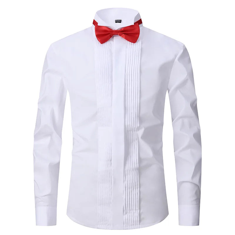 Classic Winged Collar French Cuff Dress Shirt