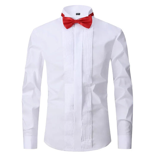 Classic Winged Collar French Cuff Dress Shirt Bazaare Mart White Dress Shirts
