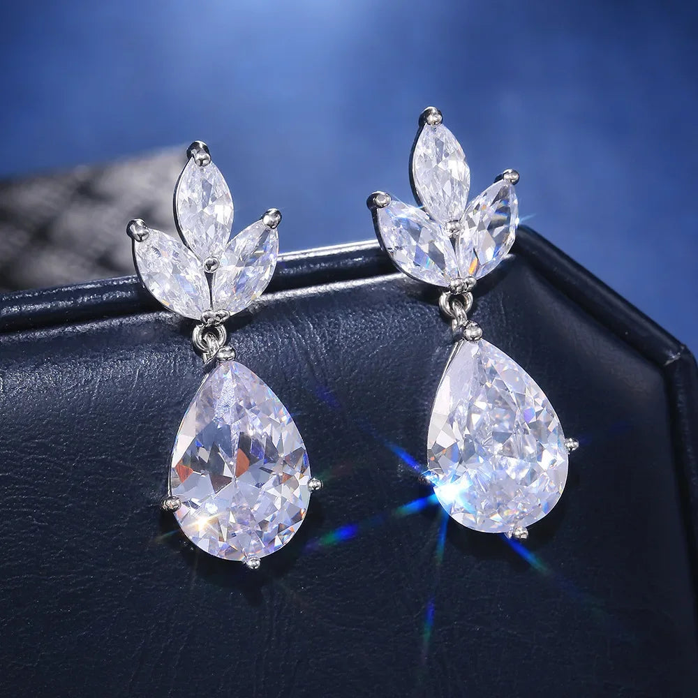 Glamorous Special Occasion CZ Earrings E348 Bazaare Mart Rhinestone Earrings