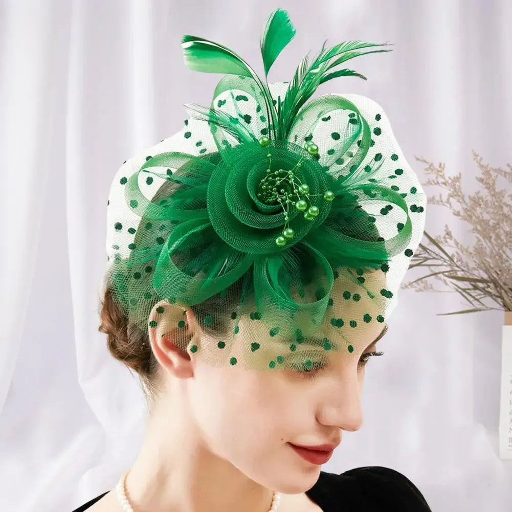 Mesh Dot Fascinator Hat