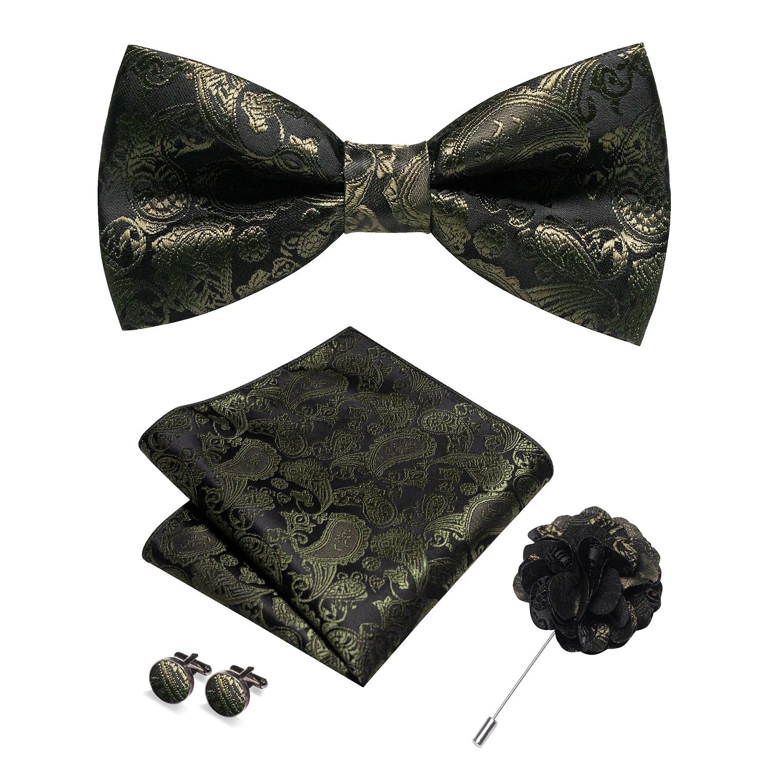 Paisley Jacquard Bow Tie 4pc Set 0033 Bazaare Mart Paisley Jacquard Bow Tie 4pc Set
