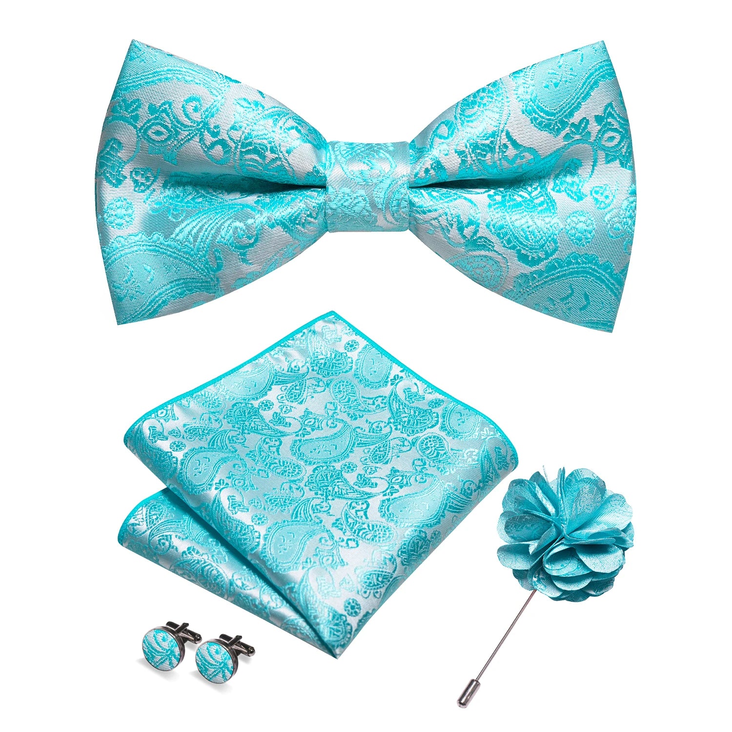 Paisley Jacquard Bow Tie 4pc Set 0032 Bazaare Mart Paisley Jacquard Bow Tie 4pc Set