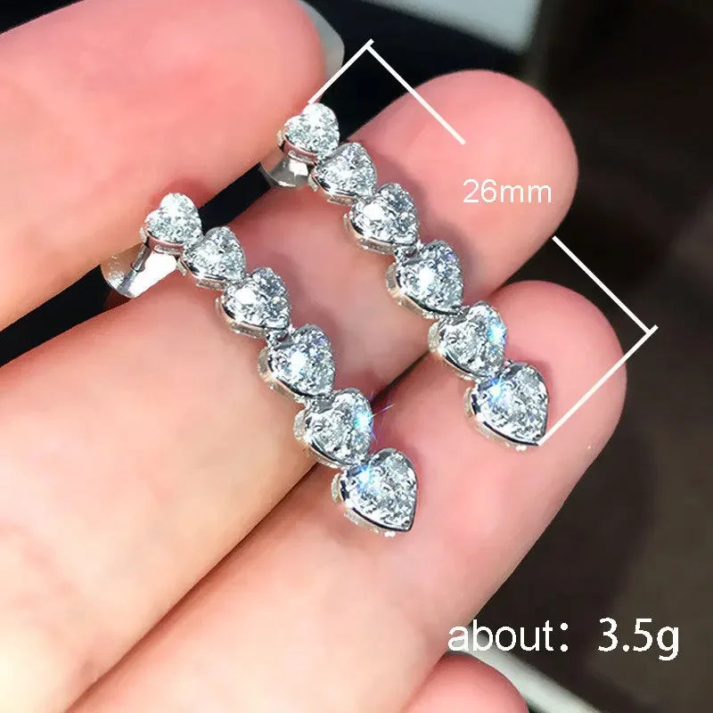 Glamorous Special Occasion CZ Earrings E1008 Bazaare Mart Rhinestone Earrings
