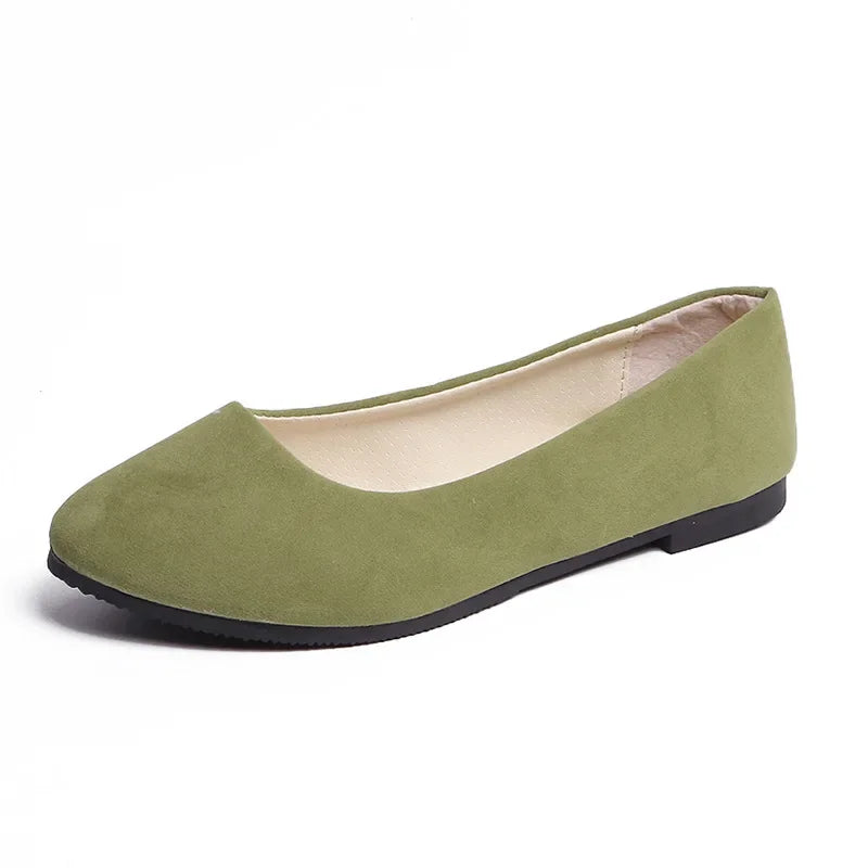 Suede Flat Slip Ons