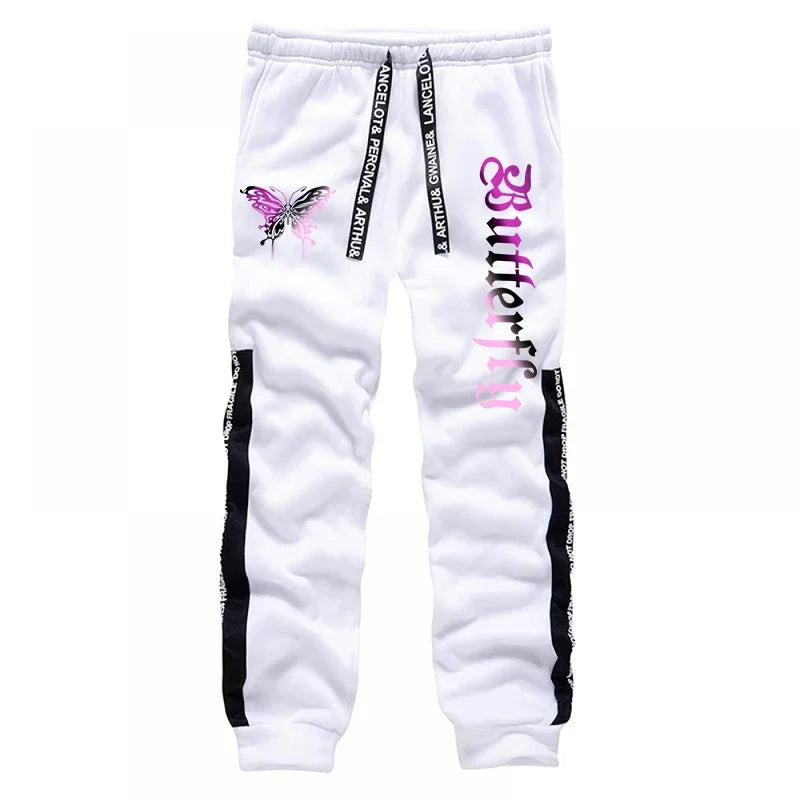 Girls Urban Fashion Loose Coat Letter Print Hoodie for Woman High Grade Y2K Korean Style Hooded Long Sleeve Sweatshirt White Pants Bazaare Mart