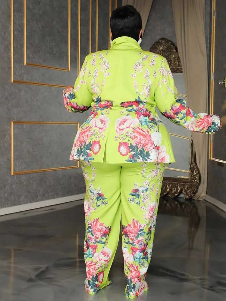 Elegant Floral Pant Suit