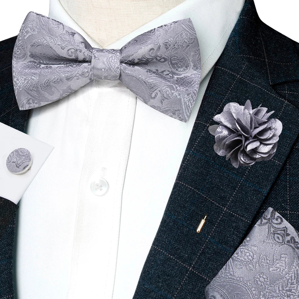 Paisley Jacquard Bow Tie 4pc Set Bazaare Mart Paisley Jacquard Bow Tie 4pc Set