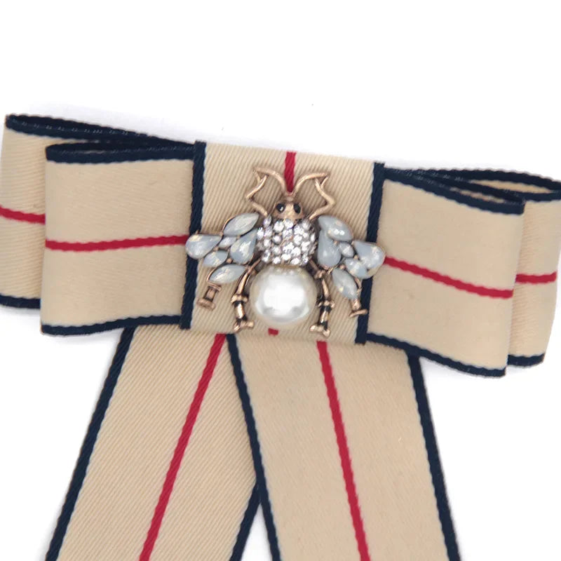 Ladies Fancy Stripe Double Bowtie Bazaare Mart Lady's Bowtie