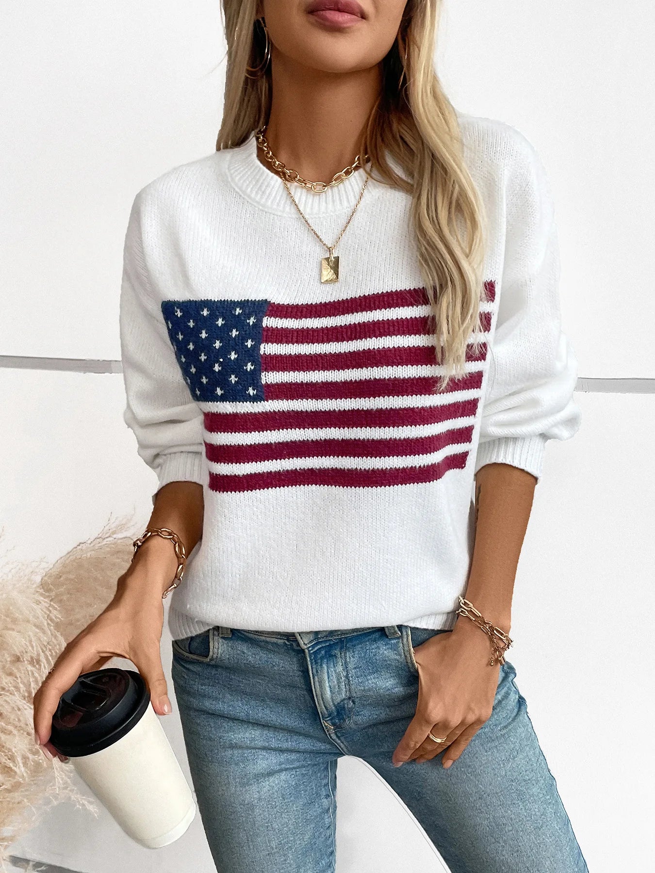 American Flag Sweater
