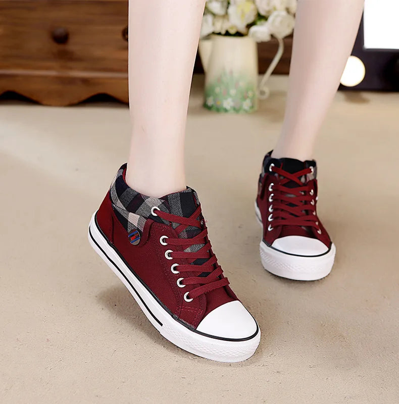 Plaid Low Top Sneakers