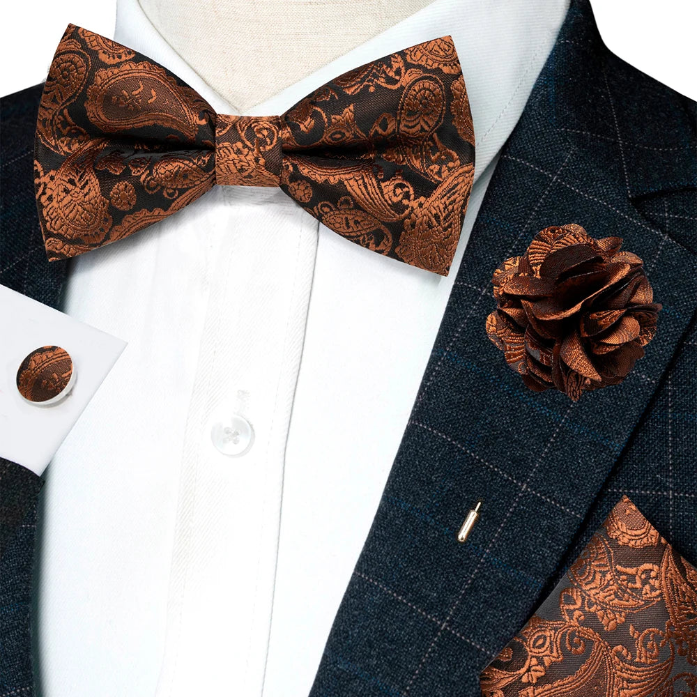 Paisley Jacquard Bow Tie 4pc Set Bazaare Mart Paisley Jacquard Bow Tie 4pc Set