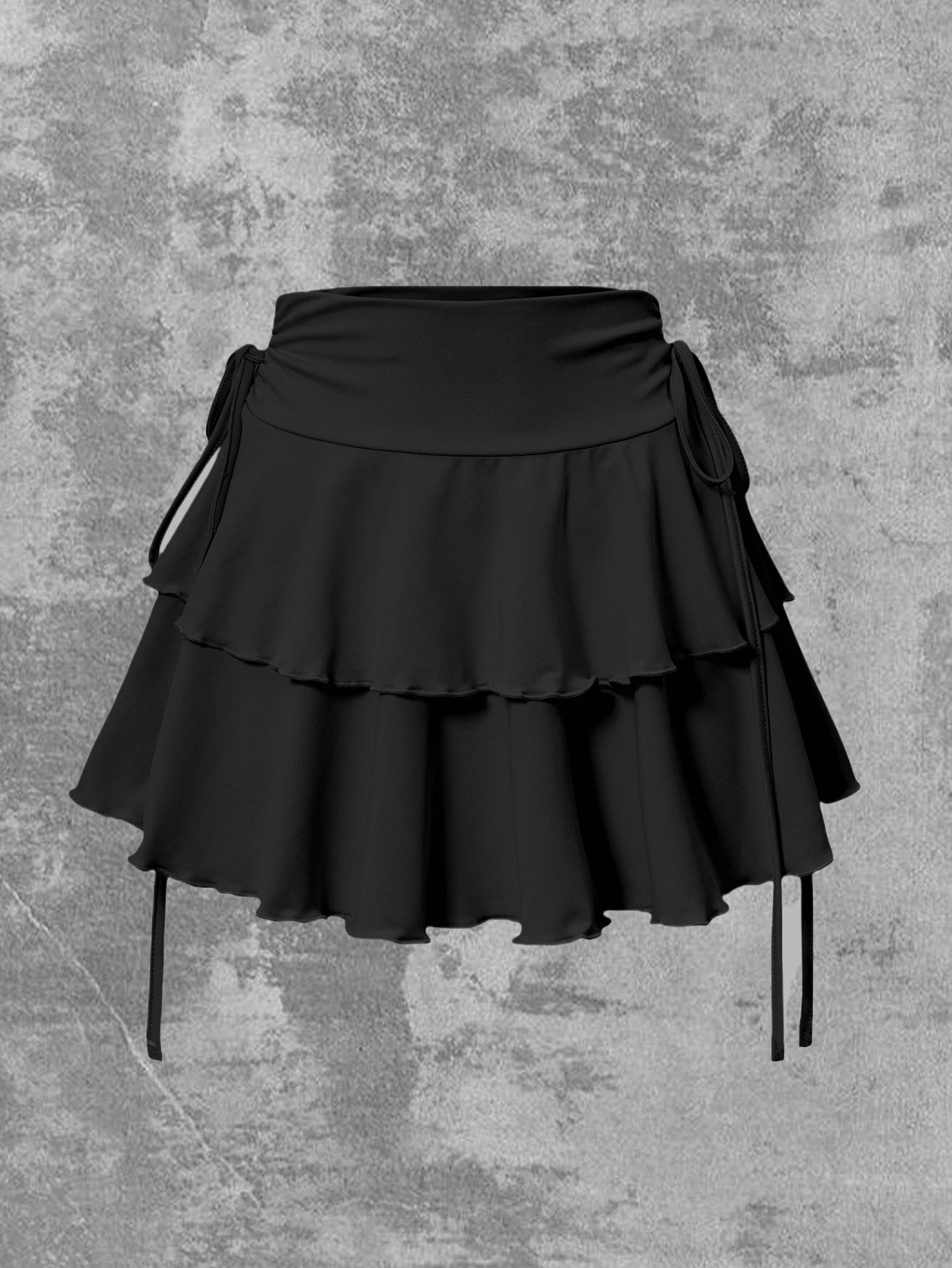 Cute Layered Side Lace Up Mini Skirt Bazaare Mart Mini Skirt