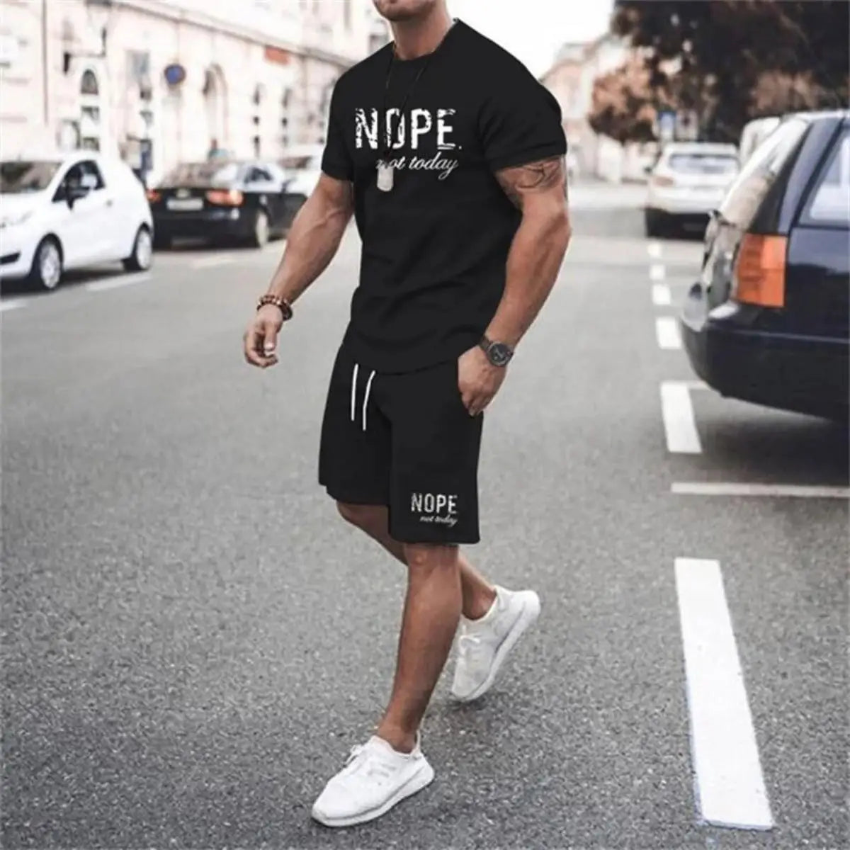 Nope Summer T-shirt Shorts Set