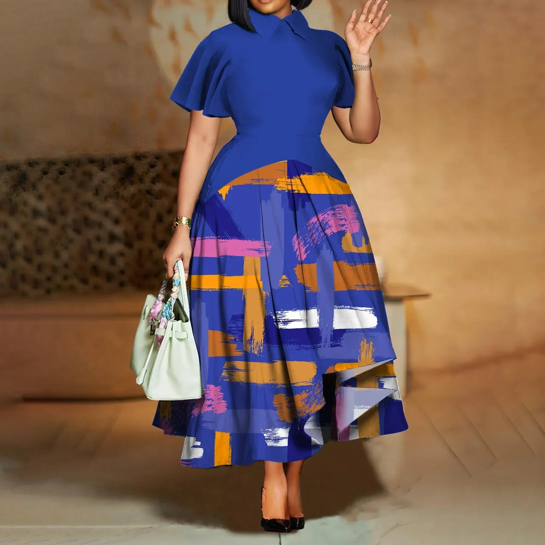 African Style Midi Dress Bazaare Mart Midi Dresses