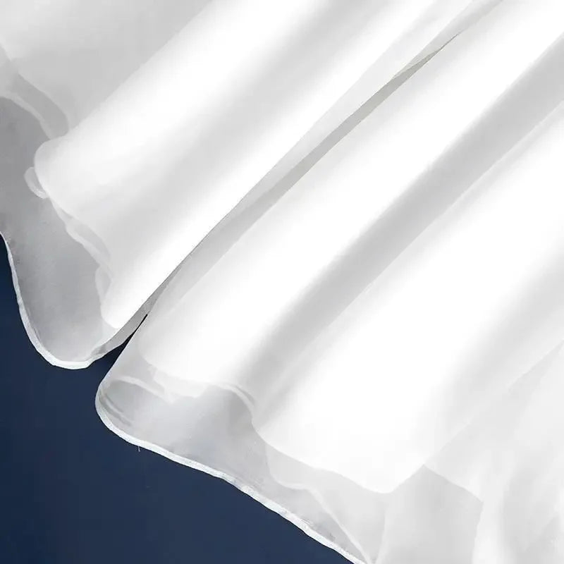 New Summer White Drape Chiffon Wide-Leg Pants Casual Chiffon Trousers Pants Women Clothing Loose High Waist Slim Skirt bd67 Bazaare Mart
