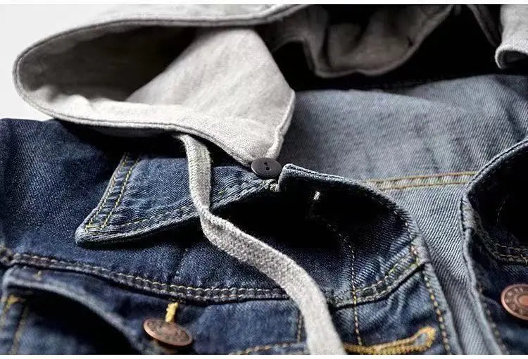 Women's Hooded Denim Jacket – Fleece-Lined Cropped Jean Jacket