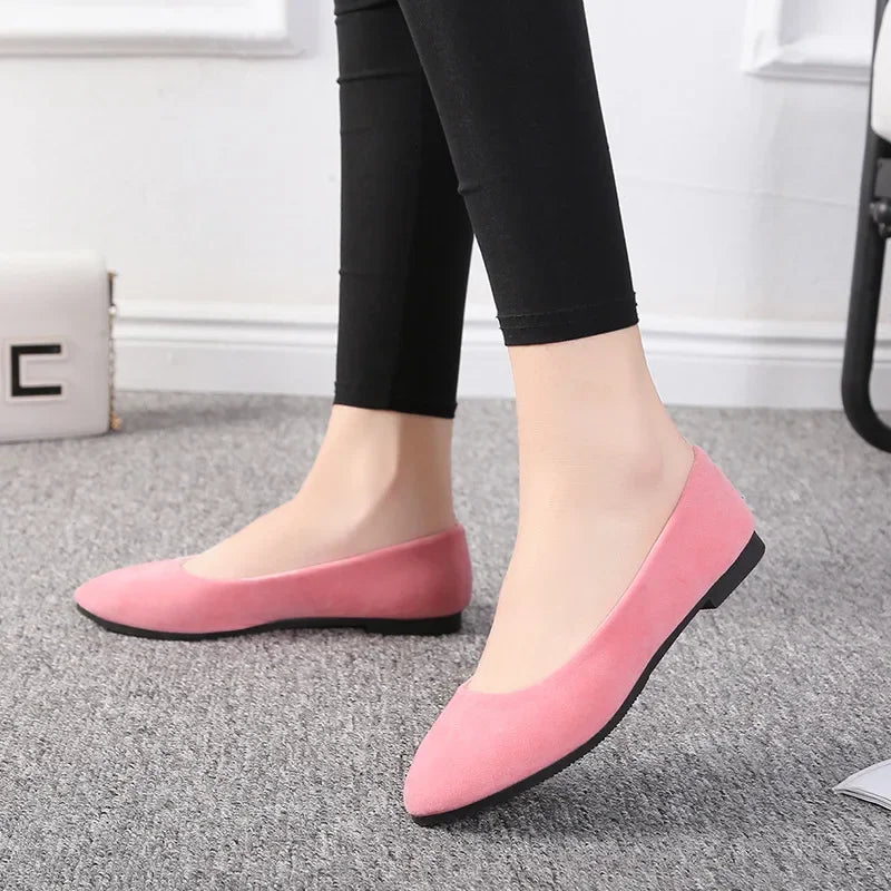 Suede Flat Slip Ons