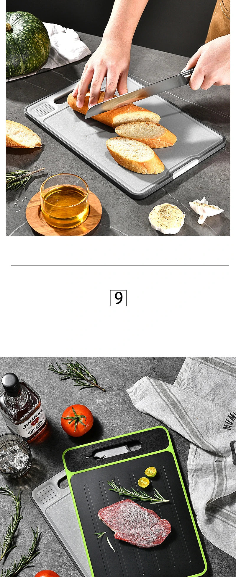 4 in 1 Double-Sided Thawing Cutting Board